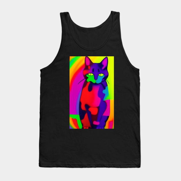 cat Art Tank Top by Soloha